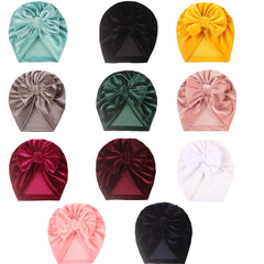 Velvet Bow Cap for Baby Girls - Holiday Party Photography Props