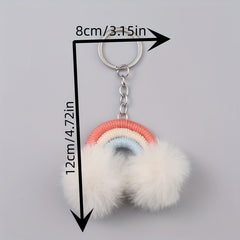 Rainbow Key Rings For Girls - Novel Bag Keychain