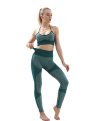 Women's Yoga Sports Set Sleeveless Bra & High Waist Legging Suit