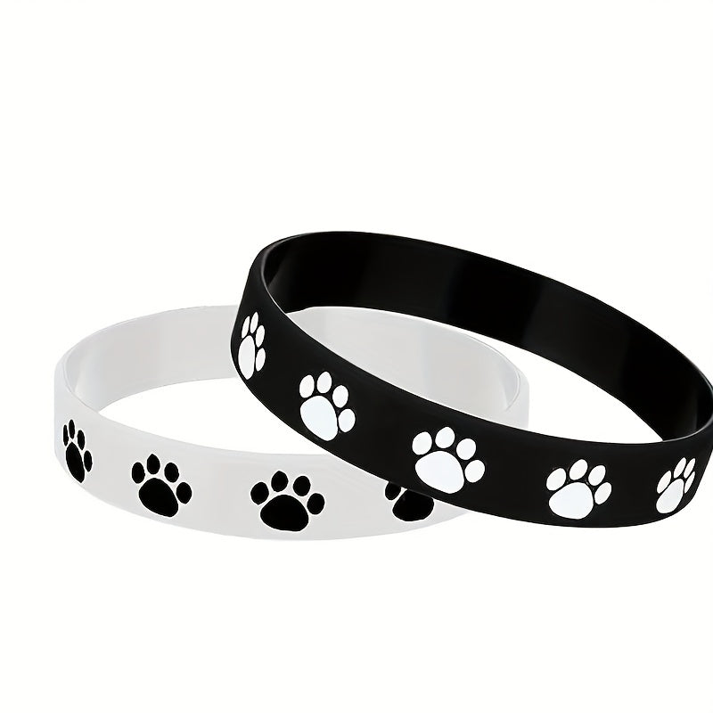 Animal Paw Print Wristband Silicone Bracelet Party Favors