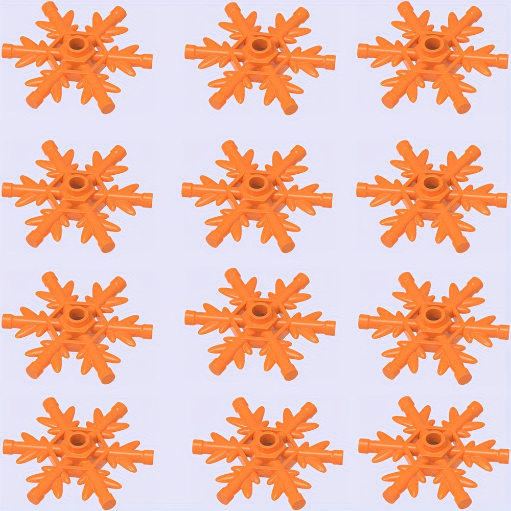 12pcs Snowflake Building Blocks Set Winter Wonderland ABS Material
