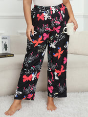 Butterfly Print Wide Leg Lounge Pants