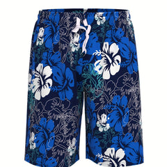 Men's Floral Graphic Shorts Quick Dry Stretch Beach Shorts