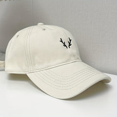 Embroidered Antlers Light Men's Baseball Cap