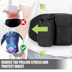 Sports Waist Bag Fanny Pack With Leash for Outdoor Activities