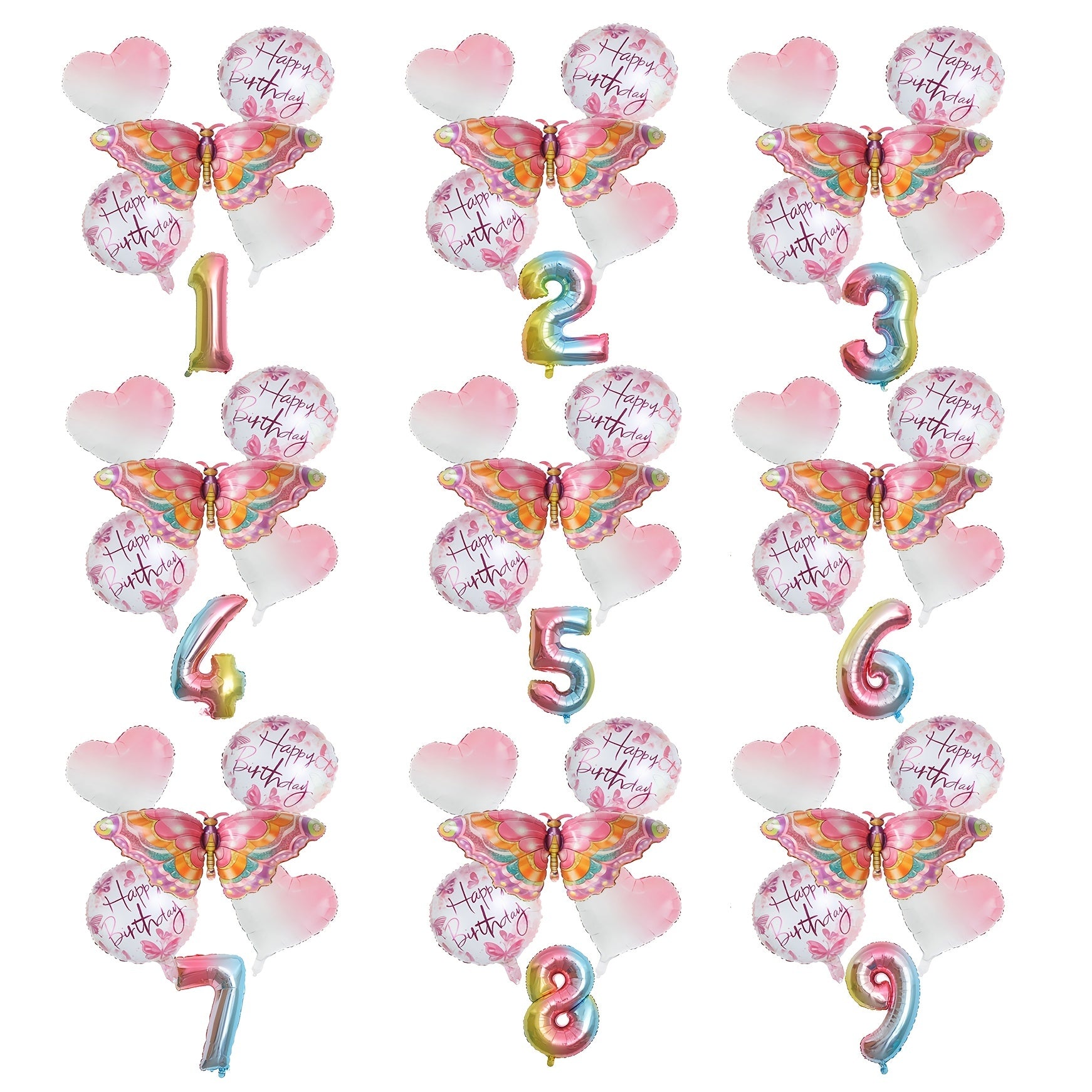 Colorful Butterfly Theme Balloons for Celebrations