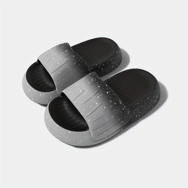 Men's Gradient Starry Sky Non Slip Platform Slides Comfortable Cloud Slides