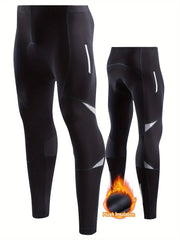 Men's Warm Cycling Pants Leggings Quick Dry Compression Pants