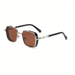 Steampunk Metal Square Frame Men's Sunglasses UV Protection