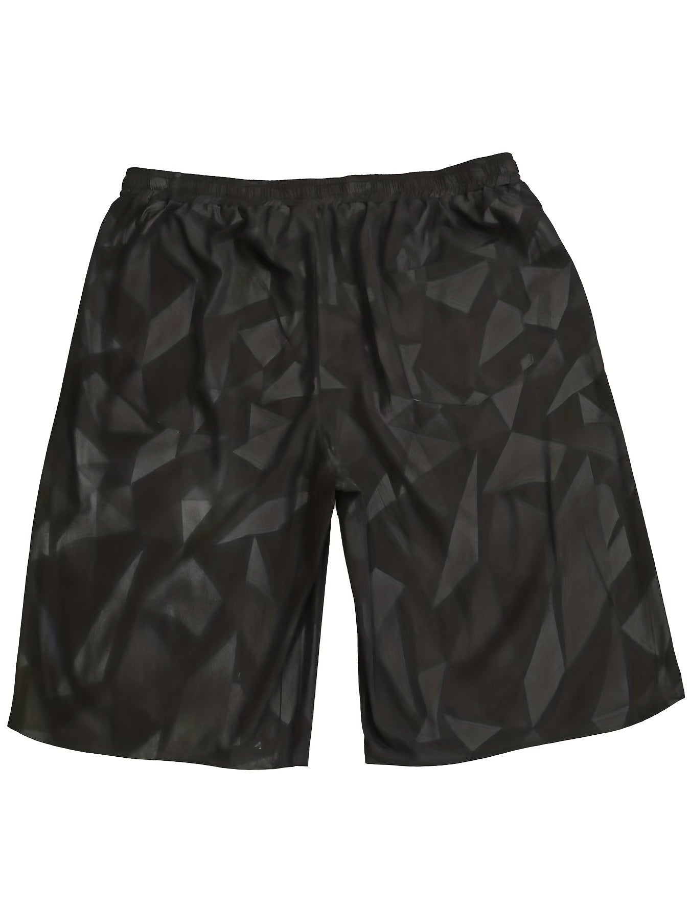 Men's Drawstring Geometry Pattern Sports Shorts