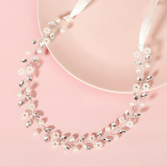 Flower Girls Headpiece Princess Wedding Faux Pearls Rhinestone Headband