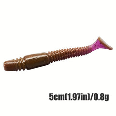 20pcs Soft Fishing Lures T Tail Worm Wobblers Swimbait