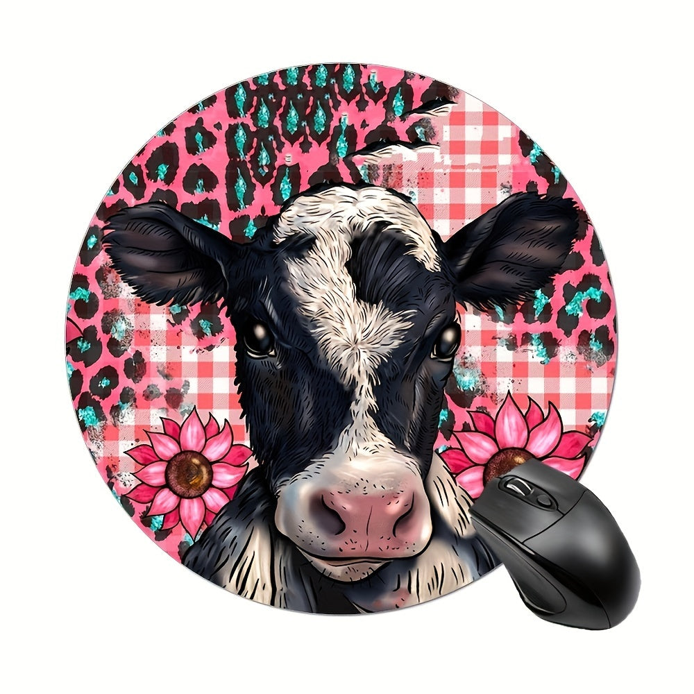 Cow Mouse Pad Non slip Rubber Base Comfortable Waterproof Mouse Pad for Computer