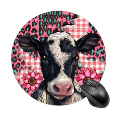Cow Mouse Pad Non slip Rubber Base Comfortable Waterproof Mouse Pad for Computer