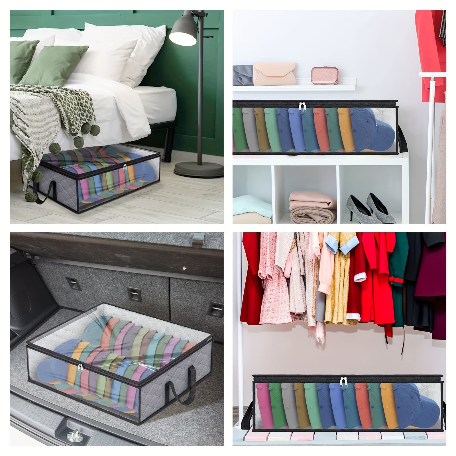 Baseball Cap Storage Box With Sturdy Handles Hat Storage Bag