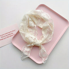 Fashionable Lace Triangle Scarf Hollow Out Thin Neck Scarf