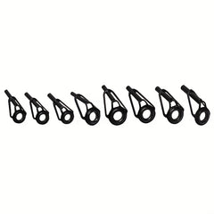 8pcs Ceramic High Carbon Steel Top Ring Guide Eye Set for Lure Rod
