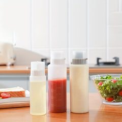 Squeezable Condiment Bottle 5-Hole Sauce Bottle for Salad Tomato Sauce Honey