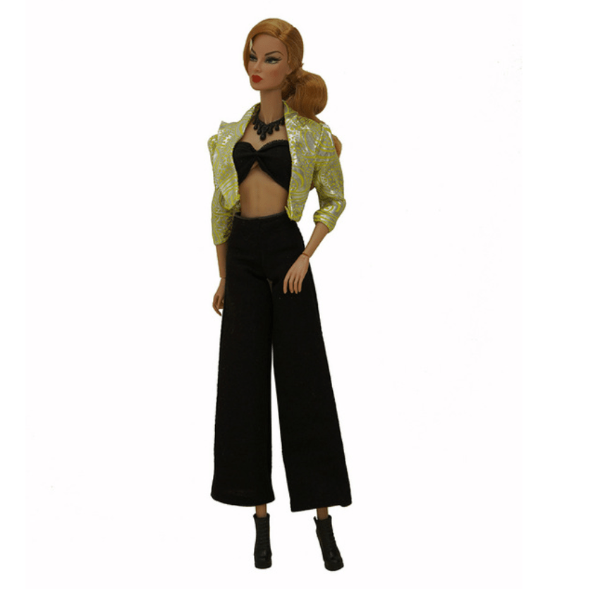 Office Lady Doll Jumpsuit Shorts Dress Clothes Bag Doll Accessories