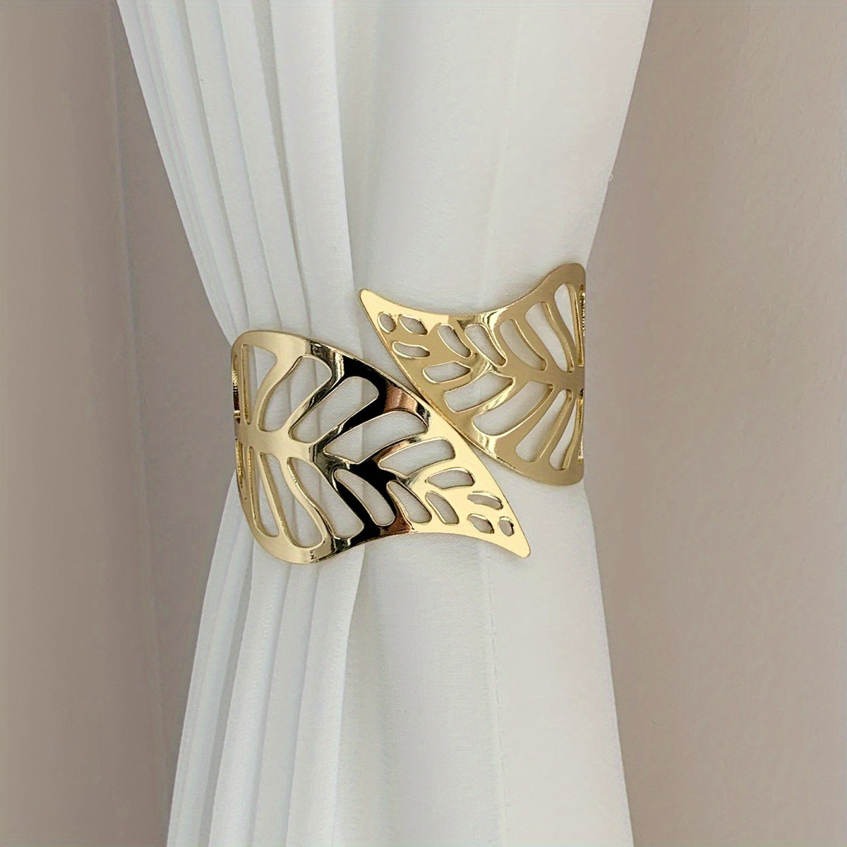 Alloy Leaf Pattern Curtain Buckle for Home Decor
