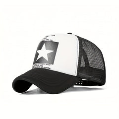 Unisex Mesh Trucker Hat Hip Hop Pentagram Print Baseball Cap