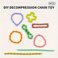 24 Link DIY Relaxation Chain - Transformable into Various Shapes - 8pcs