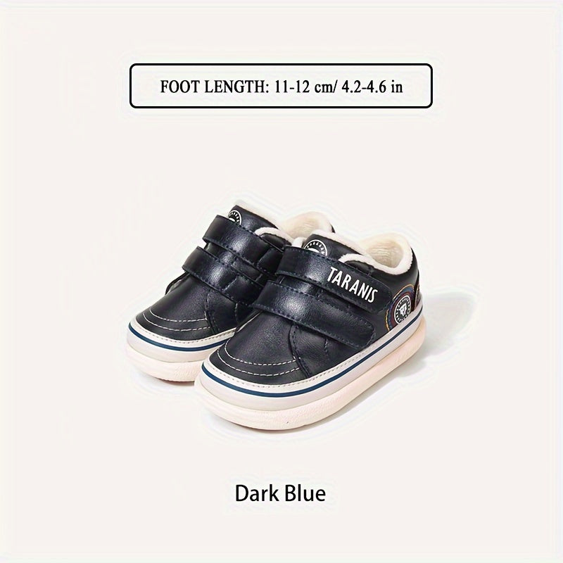 Baby Boys Non Slip Sneakers for Indoor Outdoor Walking, Winter Comfort