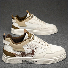 Men's Breathable Lace Up Sneakers Casual Outdoor Walking Shoes
