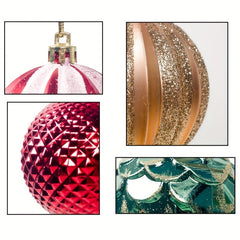 12pcs Christmas Ball Painted Set Decoration Holiday Party Supplies