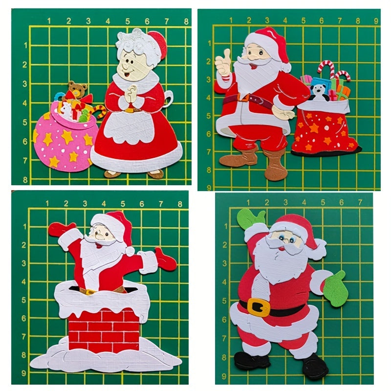 Santa Claus Christmas Metal Cutting Dies Stencil Template Scrapbooking