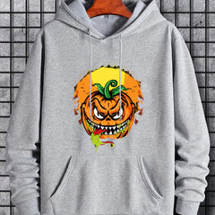 Men's Pumpkin Graphic Hoodie Active Drawstring Hooded Sweatshirt