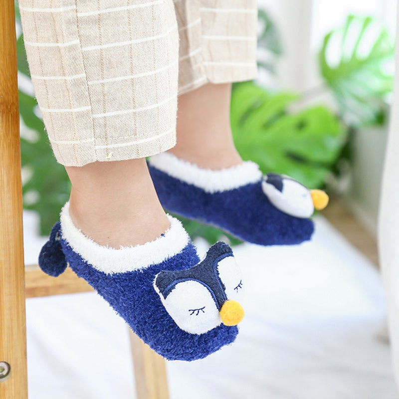 Kids' Fox Pattern Boat Socks - Non Slip Design