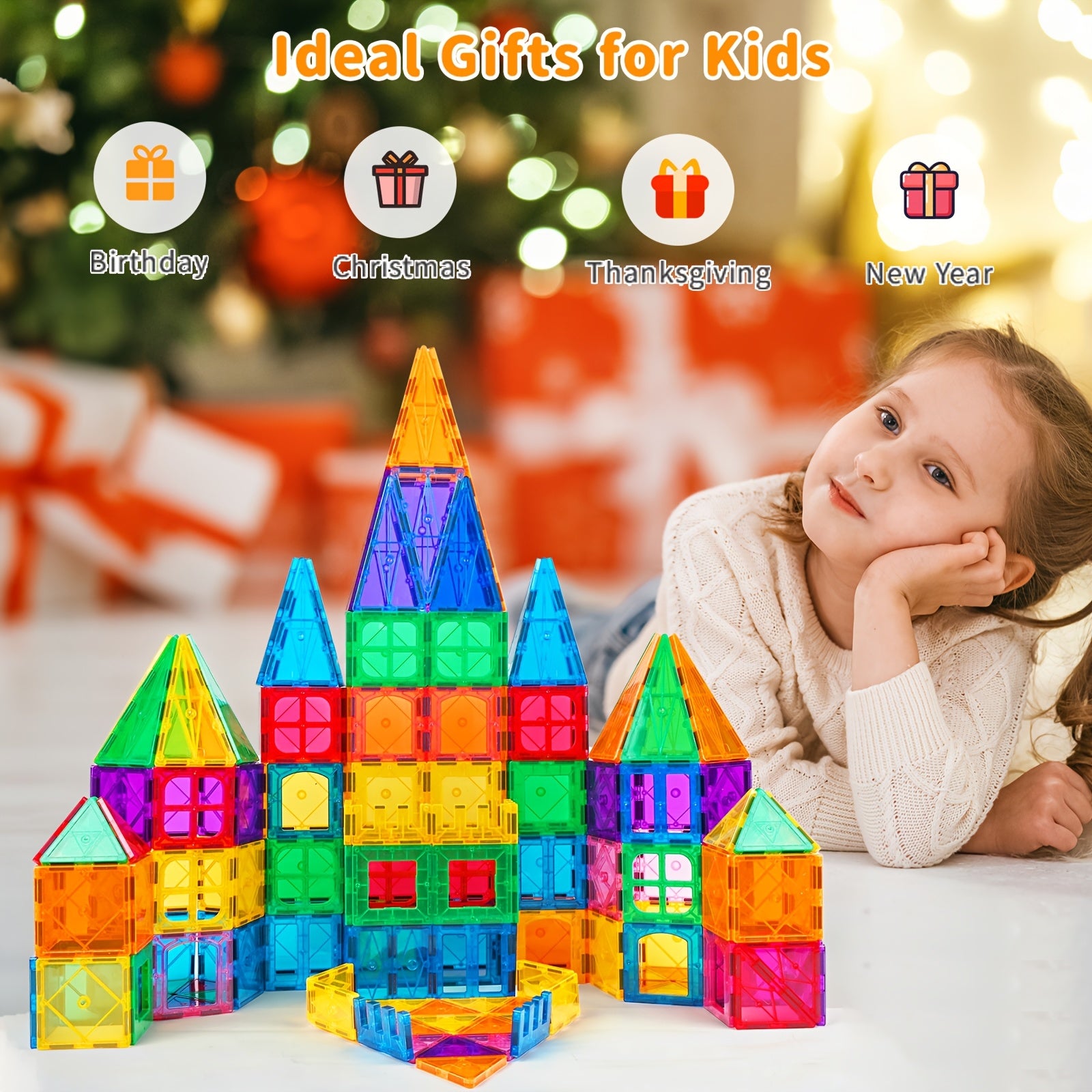 56pcs Magnetic Building Blocks for Kids