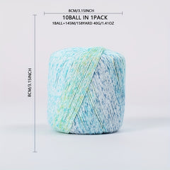 10-ball Set 1 Ball of 145m 158 Yard 40g Crocheting Summer Clothes Vest Hand Knit