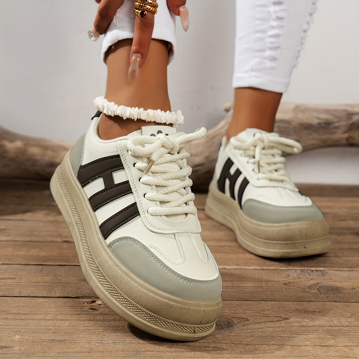 Chunky Mesh Block Sneakers Soft Bottom Shock Absorption
