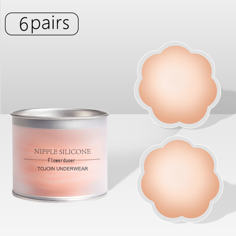 6 Pairs Anti-Convex Point Nipple Stickers Waterproof Thin Silicone Self-Adhesive