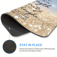 Quotes Mouse Pad Non Slip Rubber Mouse Mat for Computer Desk Office 24x20cm