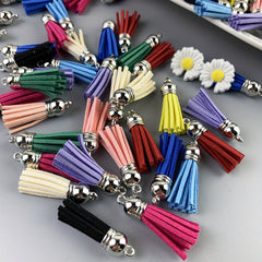 20pcs Random Faux Leather Tassel Keychain Cellphone Straps DIY Home Decor