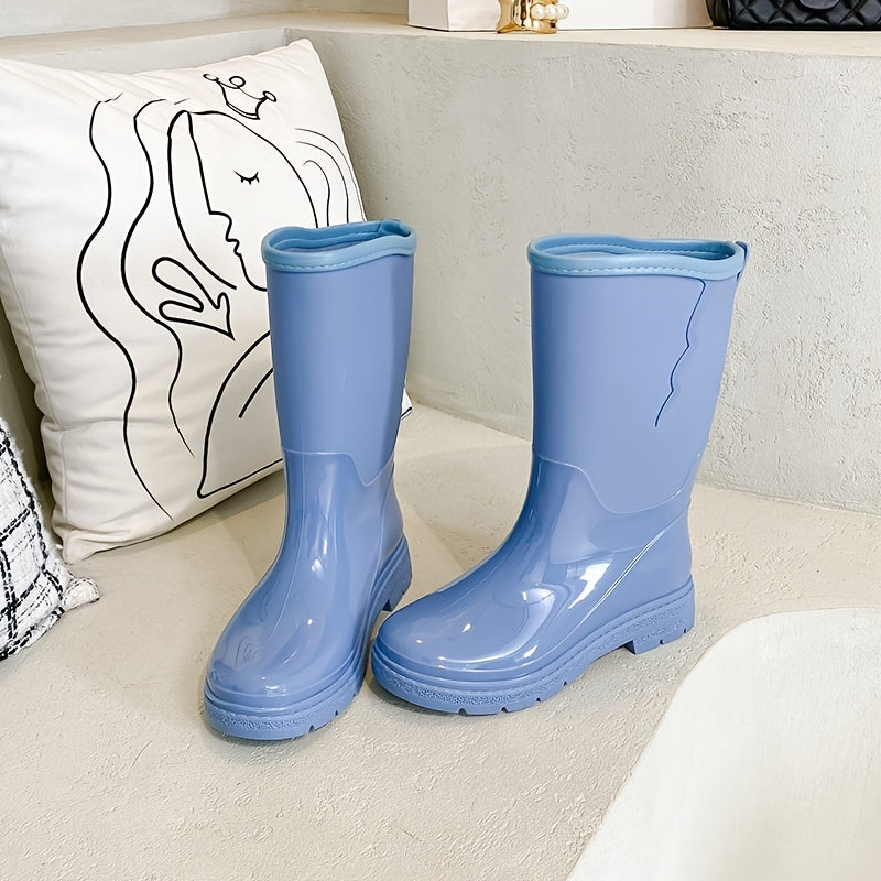 Women's Mid Calf Rain Boots Waterproof Non Slip Shoes