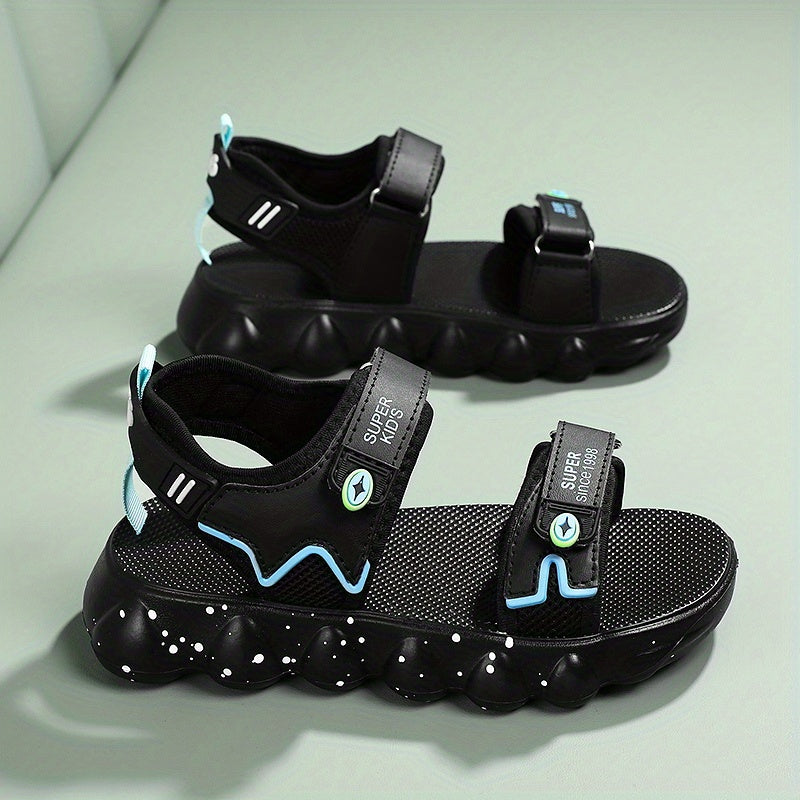 Boys' Sandals Hook Loop Fastener Soft Sole Non Slip Outdoor Beach Shoes