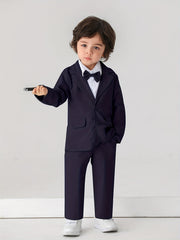 Boys Blazer Pants Suit with Bowknot for Wedding Birthday Party