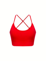 3pcs Criss Cross Back Sports Bras Wireless Bra