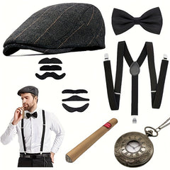 1920s Costume Set for Adults Halloween Cosplay Props