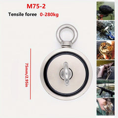 High Power Fishing Magnet with Eye Bolts for Lakes Beaches and Treasure