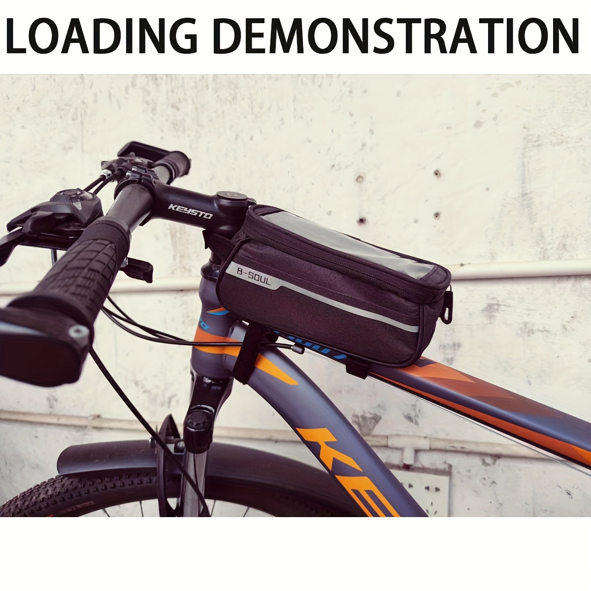 B SOUL Bike Phone Bag Touch Screen Front Beam Saddle Bag