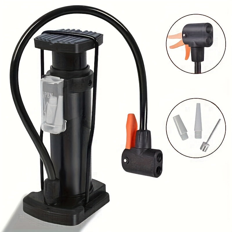 Portable Basketball Pump with Hose & Needle Ball Inflator