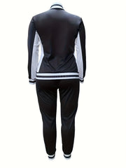 Colorblock Zip Up Top & Pants Set