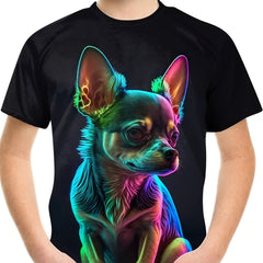 Chihuahua 3D Print Boys T-shirt Summer Kids Outgoing Clothes