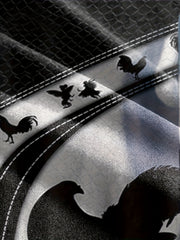 Rooster Pattern Mens 2 Piece Shorts Set Summer Casual Outfit