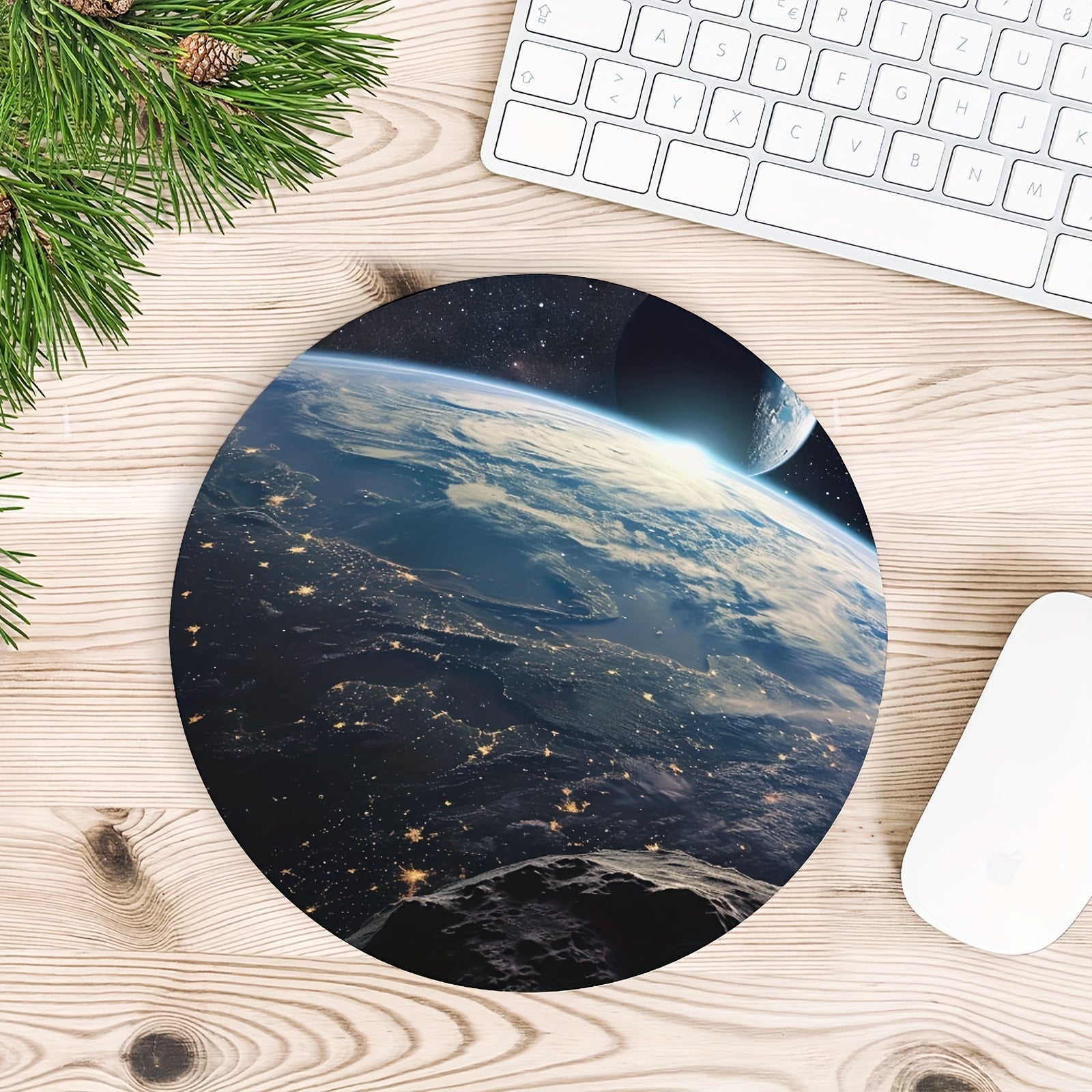 Moon Adventure Mouse Pad Waterproof Anti Slip Rubber Base